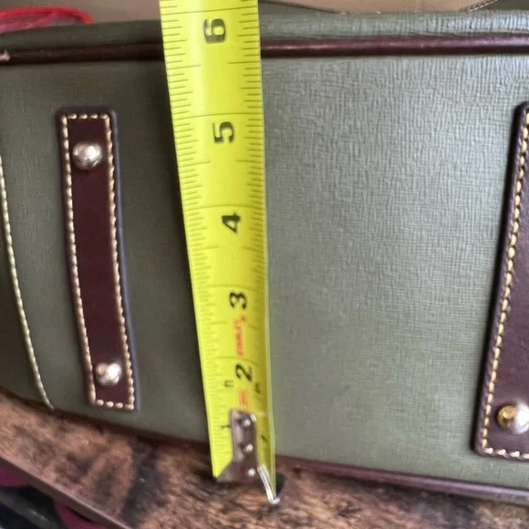 Dooney & Bourke Maddie Saffiano in Green and Brown - Picture 14 of 16